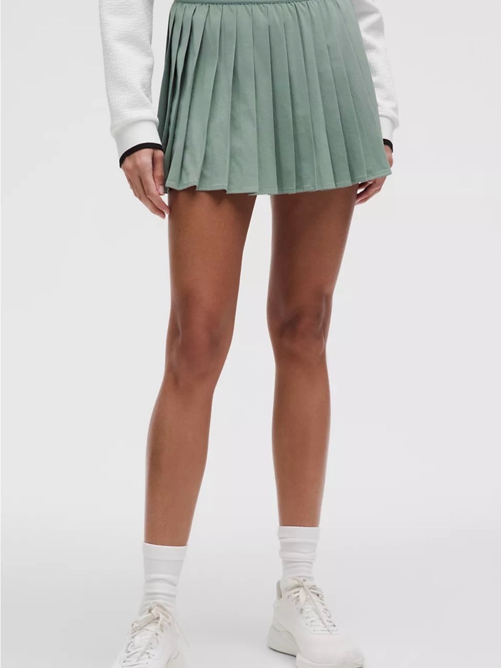lululemon athletica Pleated Mini Skirt in Sage Green